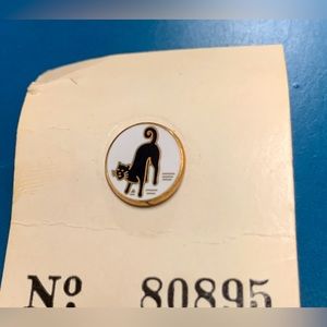 Rare Vintage STEIFF Black Cat Fraternal Order of Hoo-Hoo Germany Lapel Pin